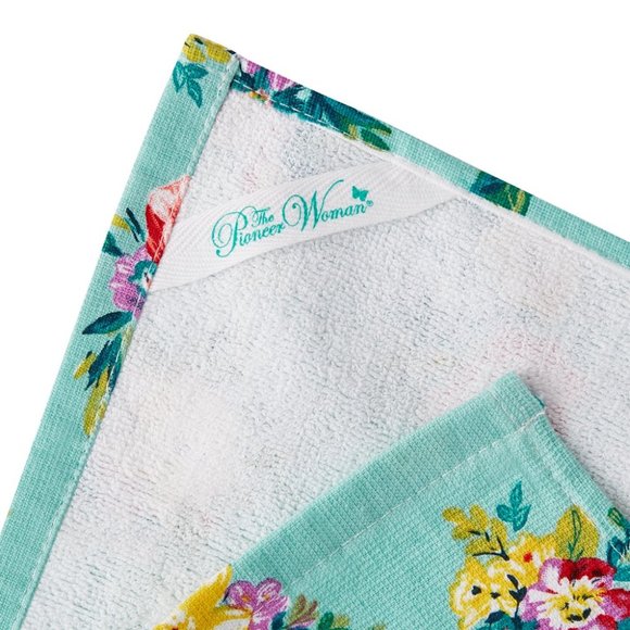 The Pioneer Woman Cook Heart Kitchen Towel Set, Multicolor, 16"W x 28"L, 2 Piece - Picture 3 of 4